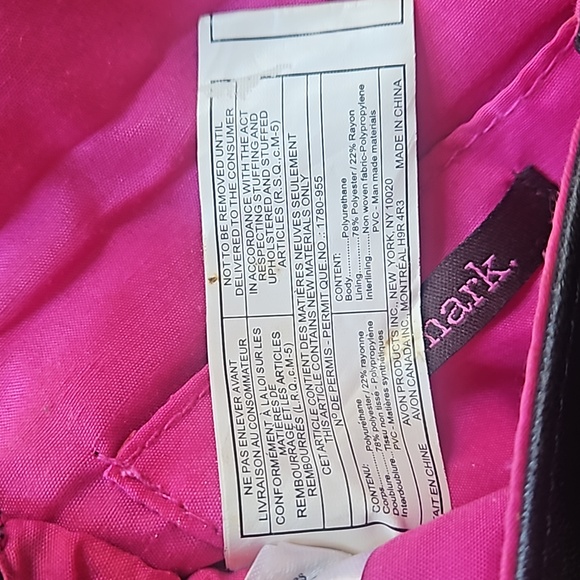 Mark / Avon black crossbody minibag with silvertone metal studs on front flap - Picture 9 of 16